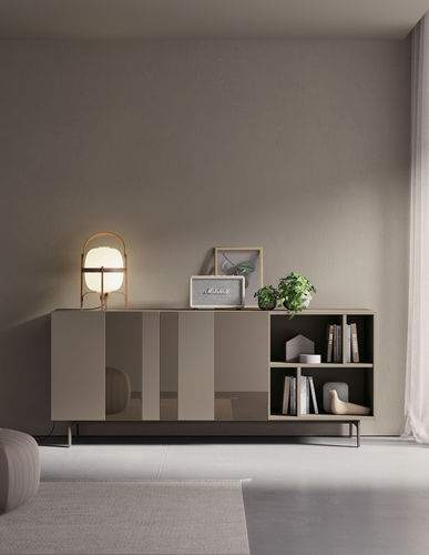 Buffet moderne - COMPACT APARADOR 9 - VIVE - MUEBLES VERGE S.L. - en bois laqué mat / en verre laqué / en cristal