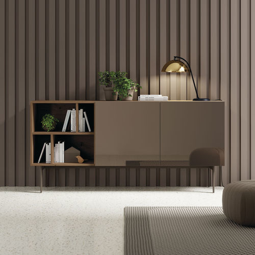Buffet moderne - COMPACT APARADOR 10 - VIVE - MUEBLES VERGE S.L. - en chêne / en placage de bois / en bois laqué mat