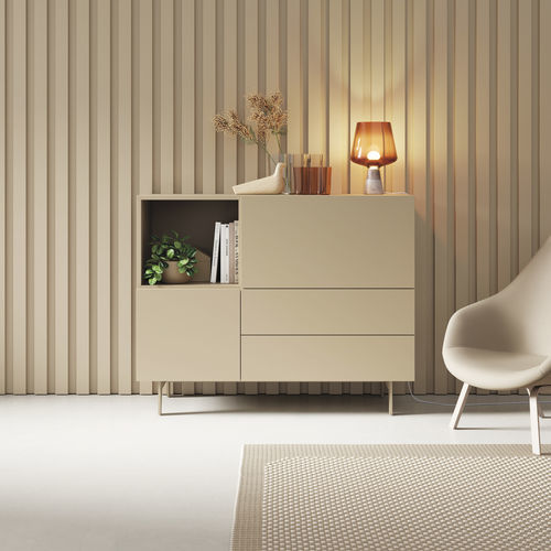 Buffet moderne - COMPACT APARADOR 15 - VIVE - MUEBLES VERGE S.L. - en bois laqué mat / avec étagère / avec tiroirs