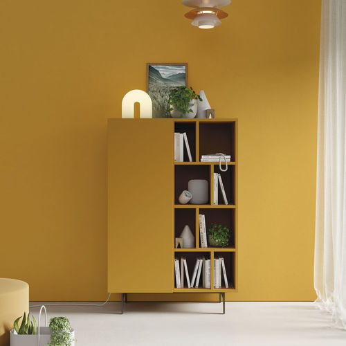 Buffet haut - COMPACT APARADOR 23 - VIVE - MUEBLES VERGE S.L. - moderne / en bois laqué mat / avec étagère