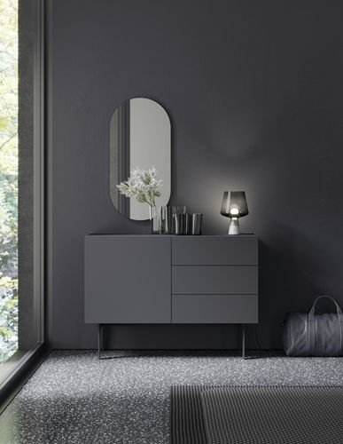 Buffet contemporain - COMPACT RECIBIDOR 3 - VIVE - MUEBLES VERGE S.L. - en bois laqué mat / avec tiroirs / à portes battantes