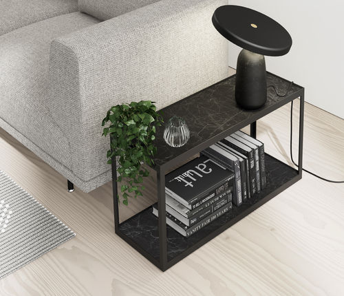 Table d'appoint contemporaine - KUB 5 - VIVE - MUEBLES VERGE S.L. - en céramique / avec piètement en métal / rectangulaire