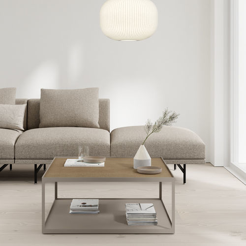 Table d'appoint contemporaine - KUB 2 - VIVE - MUEBLES VERGE S.L. - en bois / en cristal / avec piètement en métal laqué