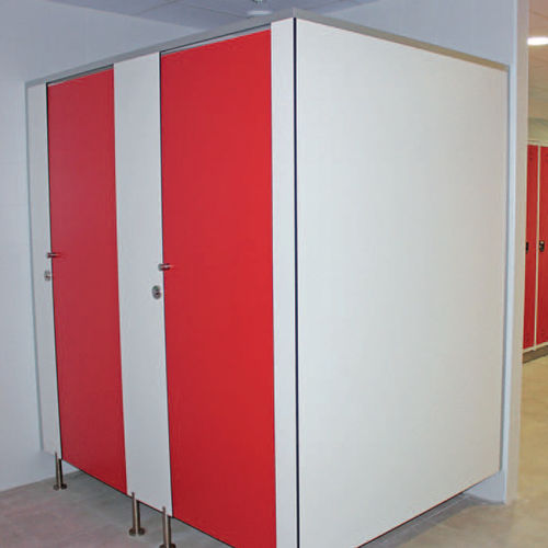 Cabine sanitaire en HPL - MEGABLOK S.A. - en inox / pour WC / pour intérieur
