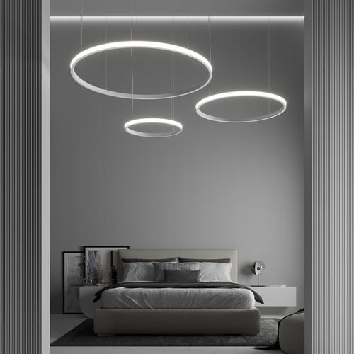 Luminaire suspendu - MANDALA - Luz Negra - à LED / en anneaux / cintrable