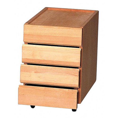Caisson de bureau en bois - ZIGGY  - de Breuyn Möbel GmbH - en mélaminé / à 4 tiroirs / à roulettes