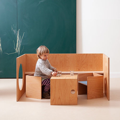 Ensemble table et chaises contemporain - BAUKIND - de Breuyn Möbel GmbH - d'intérieur / en bois / pour enfant