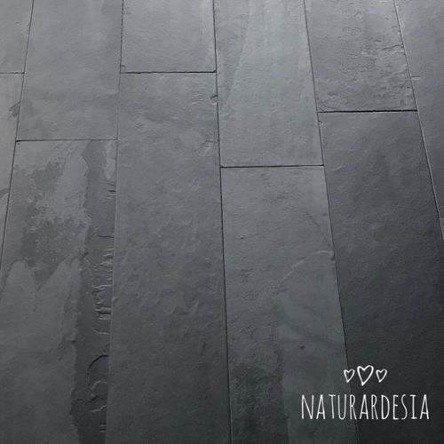 Carrelage en ardoise - BLACK NATURAL SLATE - MAP Slate Srl - mat / finition naturelle / d'intérieur