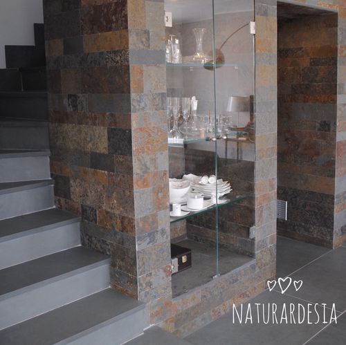 Carrelage en pierre naturelle - MULTICOLOR SLATE NATURAL  - MAP Slate Srl - mat / d'intérieur / de sol