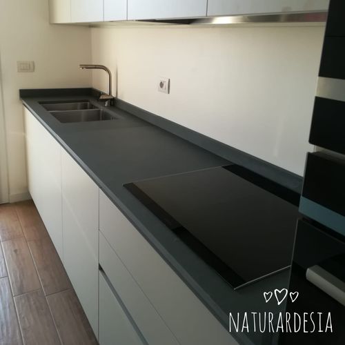 Plan de travail en ardoise - MARE SLATE - MAP Slate Srl - de cuisine / d'extérieur / gris