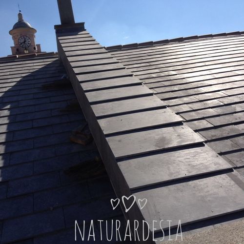 Bardage pour façade ventilée - ARDESIA MARE - MAP Slate Srl - en écailles / ardoise / claire voie