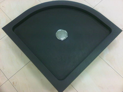 Receveur de douche d'angle - LIGURE SLATE CUSTOMIZED - MAP Slate Srl - à poser / en pierre naturelle / antidérapant