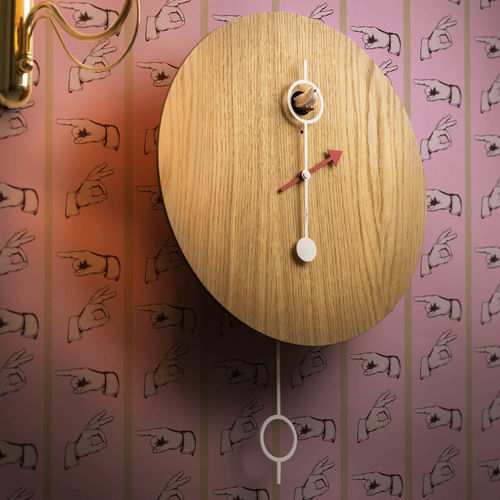 Horloge contemporaine - CIPASSO - DIAMANTINI & DOMENICONI - murale / en bois laqué / d'intérieur