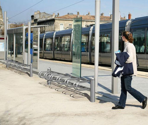 Range-vélo au sol - JUMO FAMILLY - Design espaces - pour espace public / en inox / professionnel
