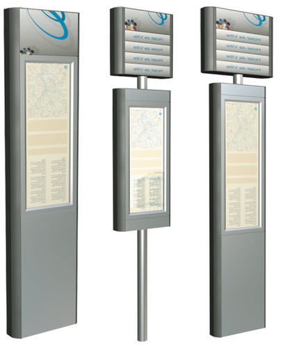 Panneau d'affichage d'extérieur - ZEPHIR - Design espaces - en inox