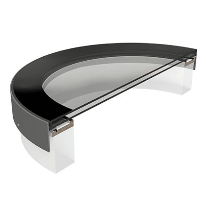 Lanterneau pour vitrage - CIRCULARLIGHT - VITRAL - pour toiture-terrasse / avec costière / en verre