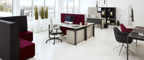 Bureau pour open space - INTERO - Febrü Büromöbel GmbH - contemporain / en placage de bois / en mélaminé