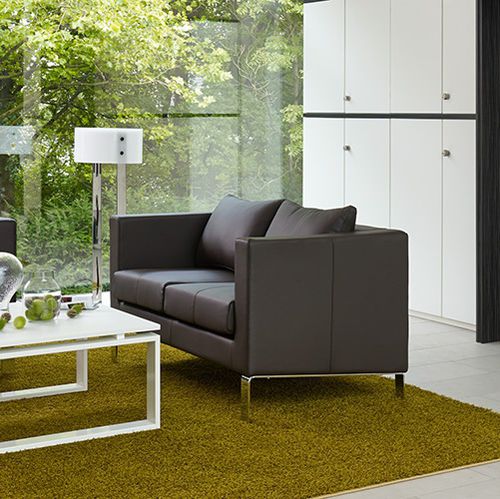 Canapé contemporain - TORBOLE - Febrü Büromöbel GmbH - en cuir / avec coussin amovible / ergonomique