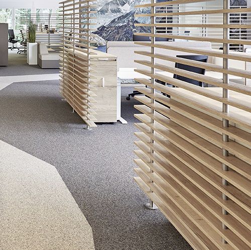Séparateur de bureau au sol - FIN UNIT - Febrü Büromöbel GmbH - en bois / design