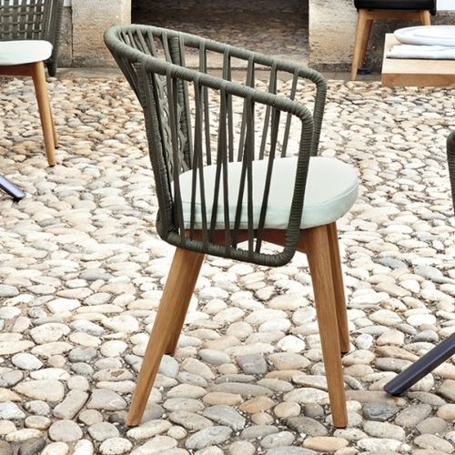 Chaise de restaurant contemporaine - GORDES - VLAEMYNCK - d'extérieur / d'intérieur / en textile