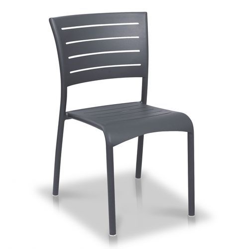 Chaise de restaurant contemporaine - MADISON - VLAEMYNCK - d'extérieur / en aluminium laqué / avec piètement en aluminium