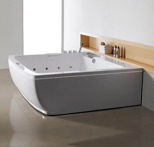 Baignoire carrée - AMORE: ROMANCE MONROE - HSIL Limited (Hindware) - à poser / en porcelaine / hydromassage