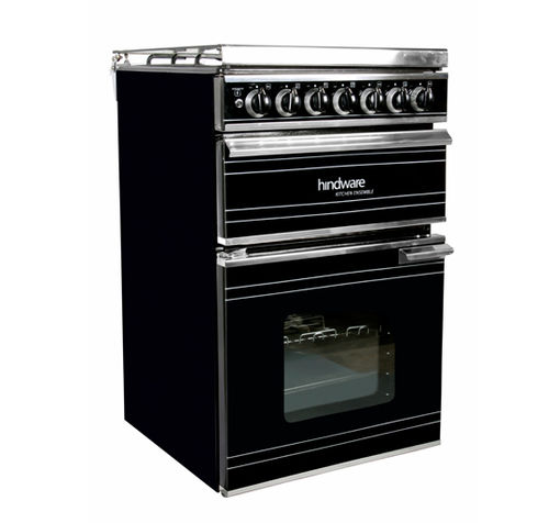 Cuisinière à gaz - HINDWARE KITCHEN: ELDA BLACK GT - HSIL Limited (Hindware) - émaillée / avec gril intégré