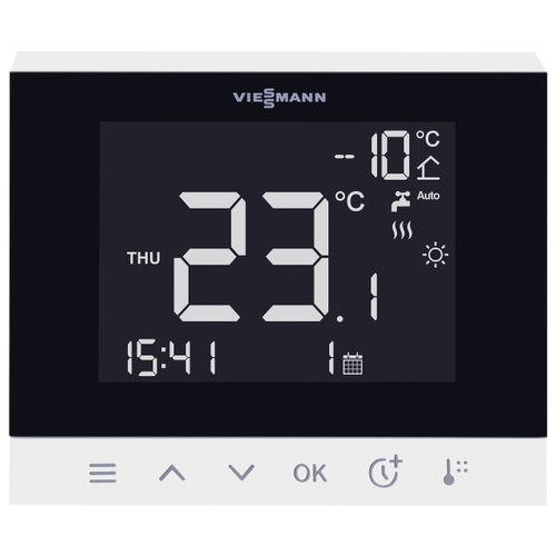 Télécommande pour chauffage - VITOTROL 100-EH - VIESSMANN - finition mat / à écran tactile / murale