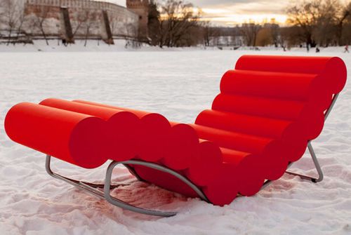 Bain de soleil contemporain - WIGGLEWORM - SIXINCH Furniture - Design - Foamcoating - en mousse haute densité / en acier / d'intérieur