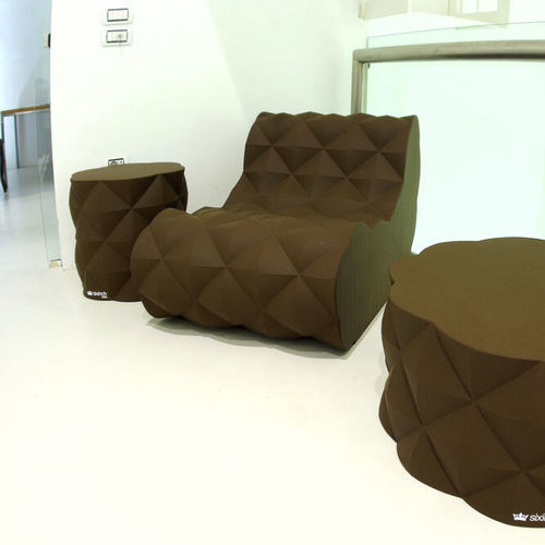 Fauteuil contemporain - Diamond - SIXINCH Furniture - Design - Foamcoating - en mousse haute densité / en mousse haute densité / bleu