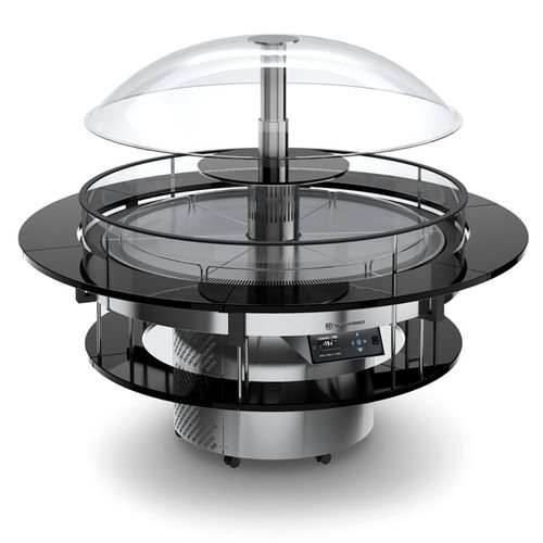 Vitrine réfrigérée îlot - GIROTONDO 2.0 - TECFRIGO SPA  - pour commerce / avec éclairage / sur roulettes
