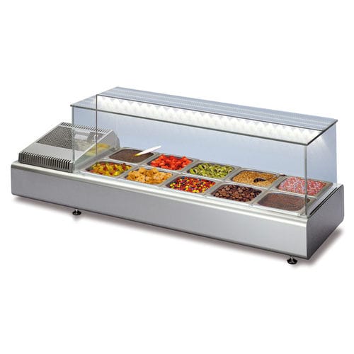 Vitrine réfrigérée à poser - TOPPING 1200 - TECFRIGO SPA  - pour commerce / avec éclairage