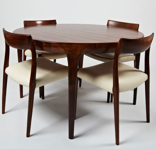 Table à manger design scandinave - 1964-69 - paere dansk - en bois de rose / ronde / ovale