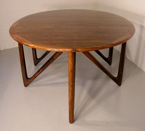 Table à manger design scandinave - 1964-69 - paere dansk - en bois de rose / ronde / ovale