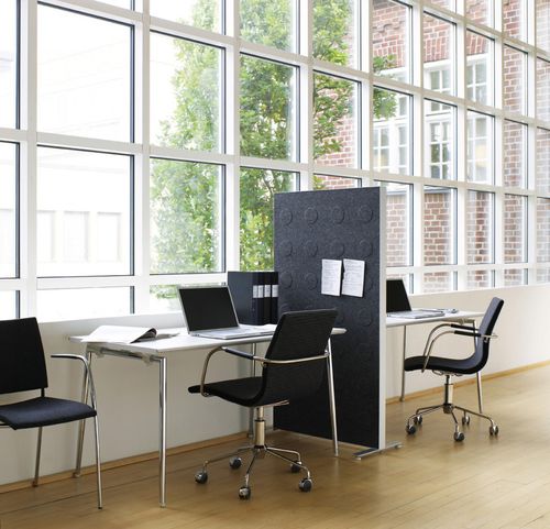 Séparateur de bureau au sol - ALUMI - ABSTRACTA - en aluminium / en polyester / insonorisé