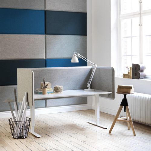 Séparateur de bureau sur bureau - DOMO - ABSTRACTA - en tissu / en métal / insonorisé