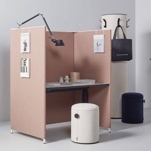 Paravent contemporain - DB - ABSTRACTA - en tissu / pour bureau / gris