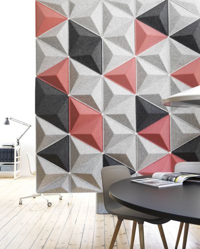 Panneau acoustique suspendu - AIRCONE - ABSTRACTA - en feutre / géométrique / coloré
