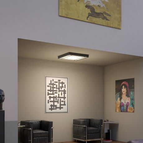 Luminaire Art Déco - CLAUSTRAL 300 - raphael armand luminaires - apparent / à LED / carré