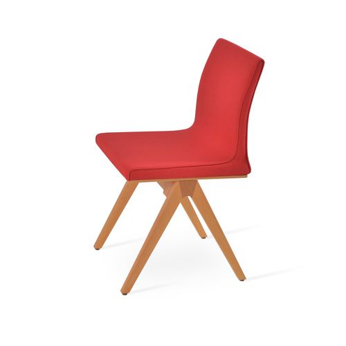 Chaise de salle à manger contemporaine - POLO - sohoConcept - d'intérieur / en cuir / avec piètement en hêtre
