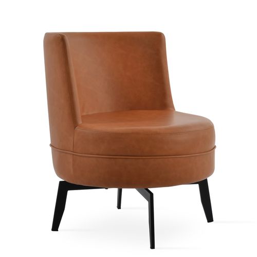 Chauffeuse contemporaine - HILTON - sohoConcept - en cuir / tapissée / noire