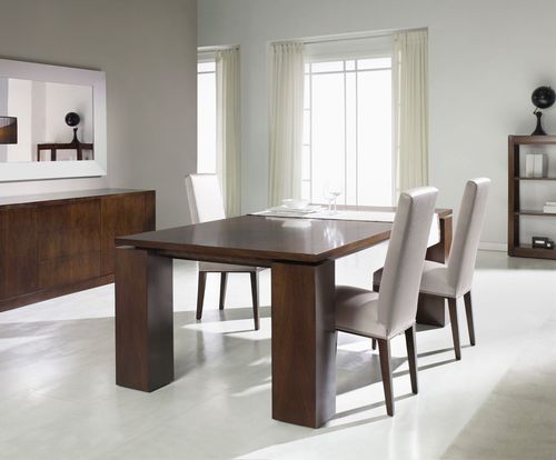 Table à manger contemporaine - T-851 - ArtesMoble - en noyer / en hêtre / avec piètement en noyer