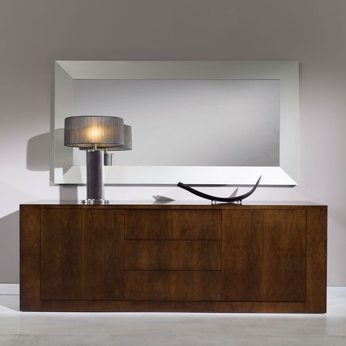 Buffet contemporain - T-853 - ArtesMoble - en noyer / sur mesure / à roulettes