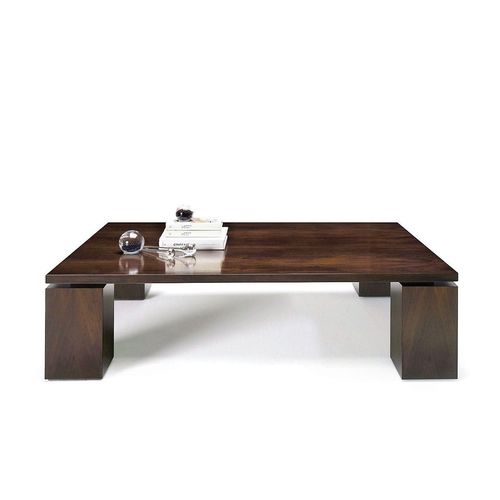 Table basse contemporaine - T-848 - ArtesMoble - en noyer / en fer / avec piètement en bois