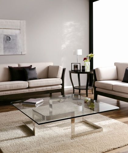Table basse contemporaine - T-782 - ArtesMoble - en verre / avec piètement en acier inoxydable / rectangulaire