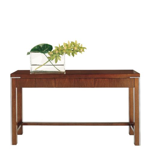 Console contemporaine - T-760 - ArtesMoble - en noyer / en acier inoxydable poli / avec piètement en hêtre