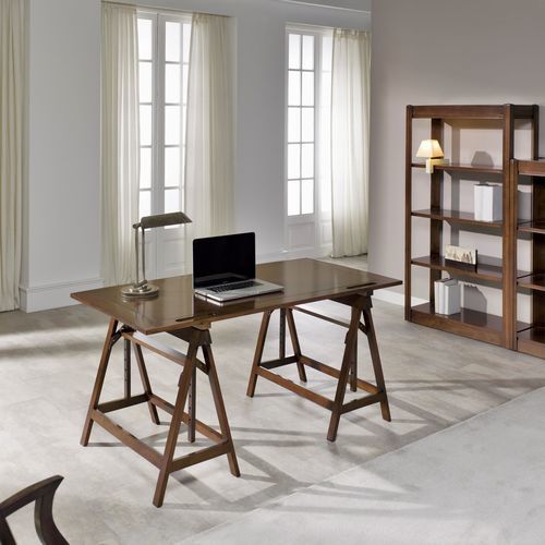 Table de travail contemporaine - T-586 - ArtesMoble - en hêtre / en noyer / avec piètement en bois