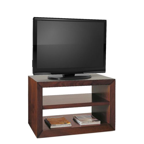 Ensemble TV mural contemporain - T-674 - ArtesMoble - en noyer / en hêtre / sur mesure