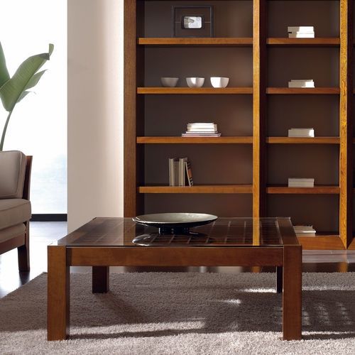 Table basse contemporaine - T-626 - ArtesMoble - en verre / en hêtre / avec piètement en bois