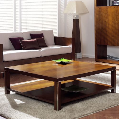 Table basse contemporaine - T-752 - ArtesMoble - en noyer / en hêtre / avec piètement en acier inoxydable